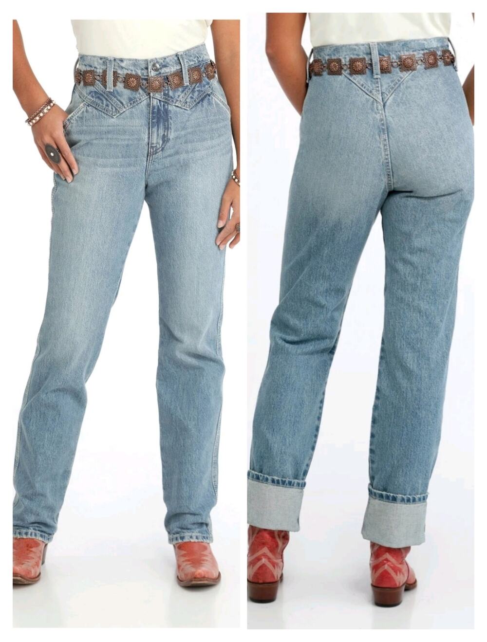 5730)Cinch Cruel Denim Quinn Tapered Hi Rise Relaxed Western Jeans Size 29/7Long